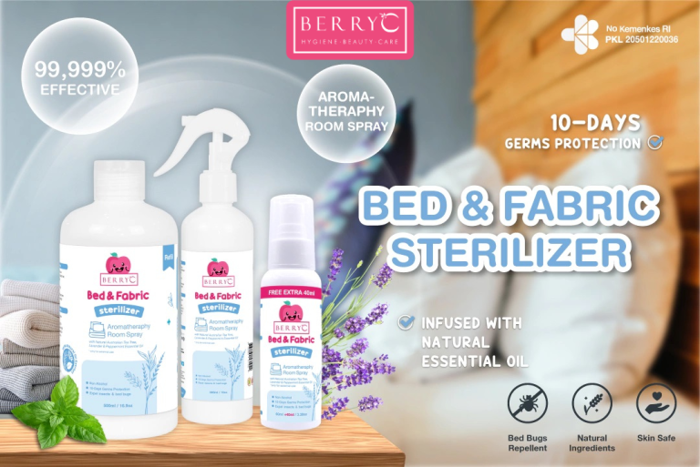 Lab IPB : BerryC Bed Fabric Sterilizer Teruji Lab Basmi 99.999% Virus, Bakteri dan Jamur Yang Diuji EN 1276:2019